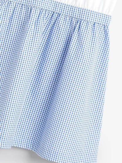 Blue Gingham School Skirt Dress (3-14yrs) image 7