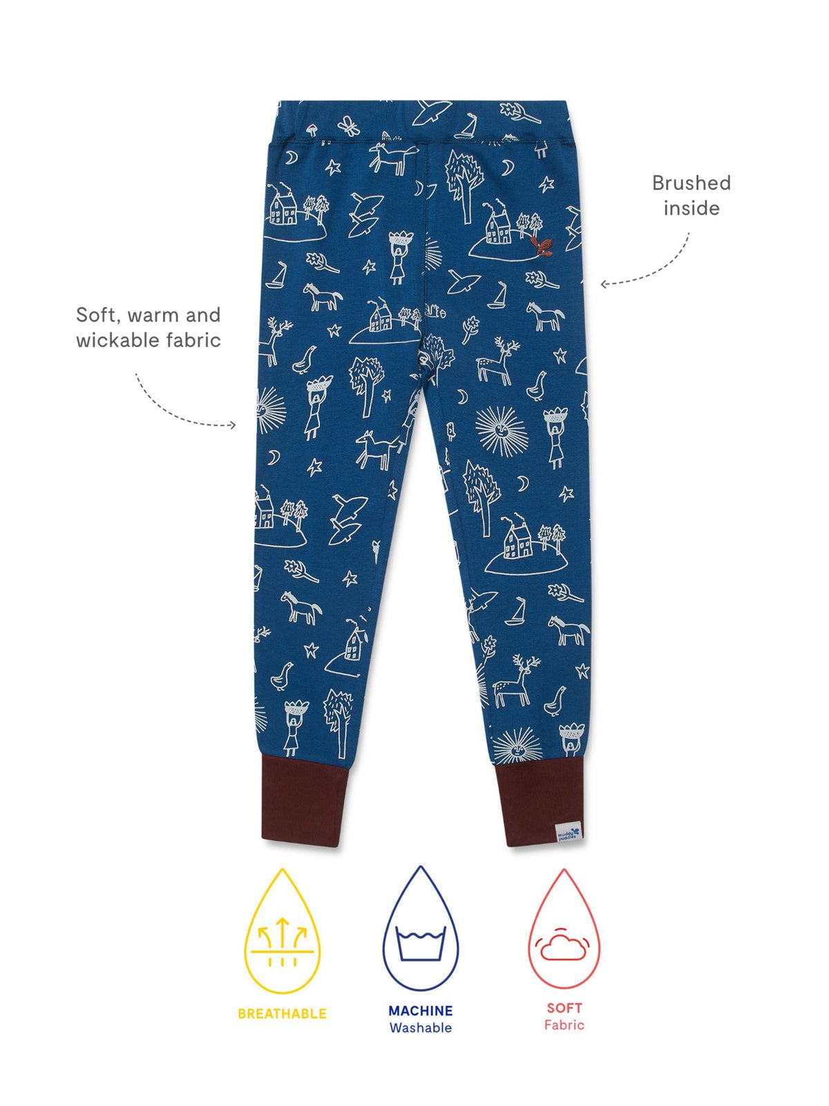 Dsiney Kidz - Muddy Puddles Blue Thermal Baselayer Leggings image 4