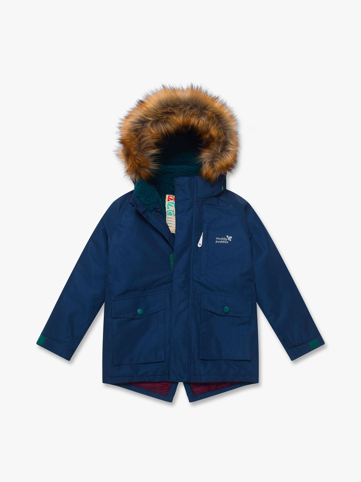 Muddy Puddles Navy Blue Waterproof Parka Jacket - image 4