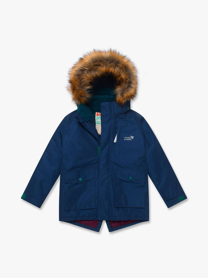 Muddy Puddles Navy Blue Waterproof Parka Jacket - image 4