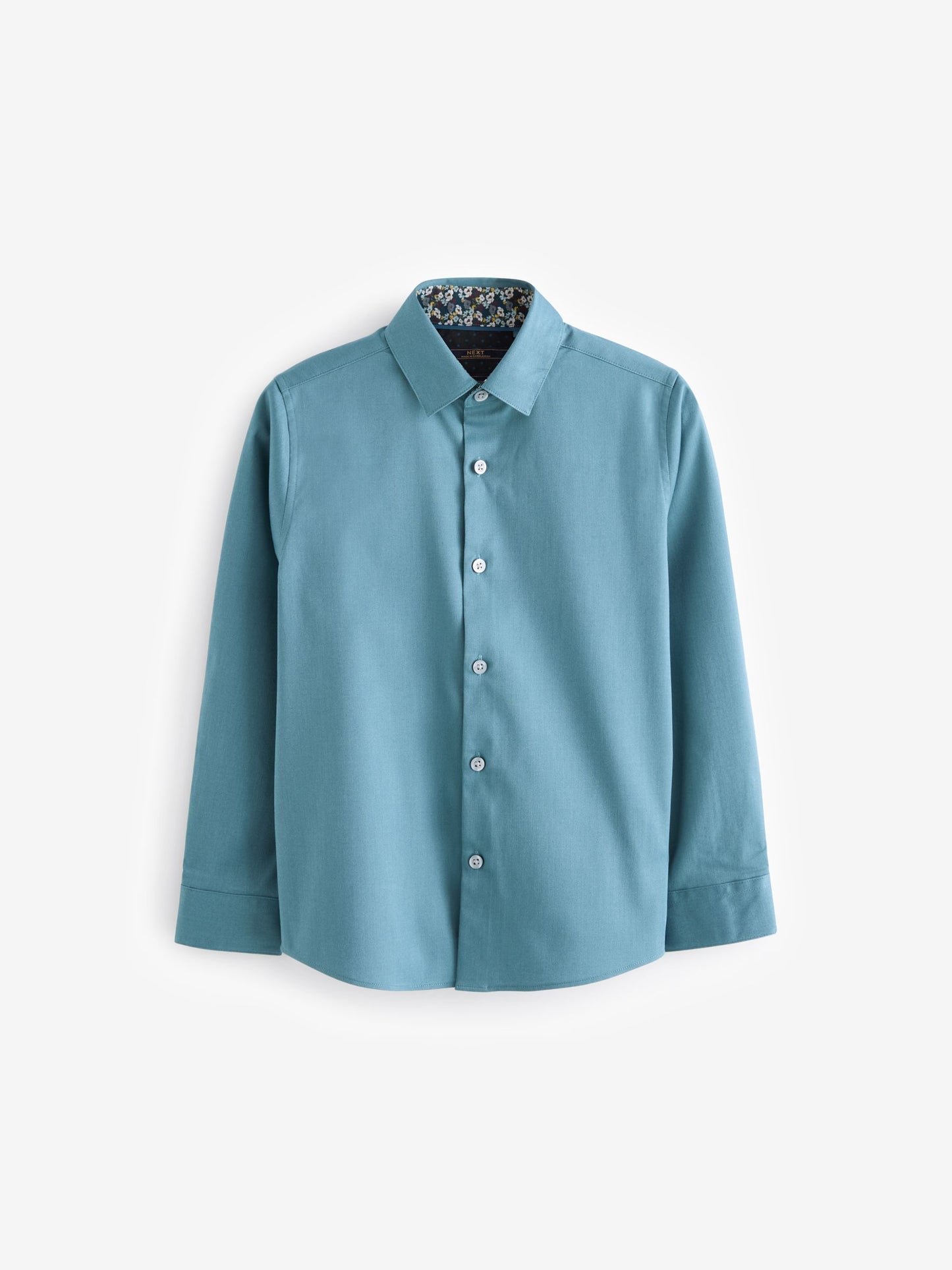 Dsiney Kidz - Teal Blue Long Sleeves Smart Trimmed Shirt (3-16yrs) image 1