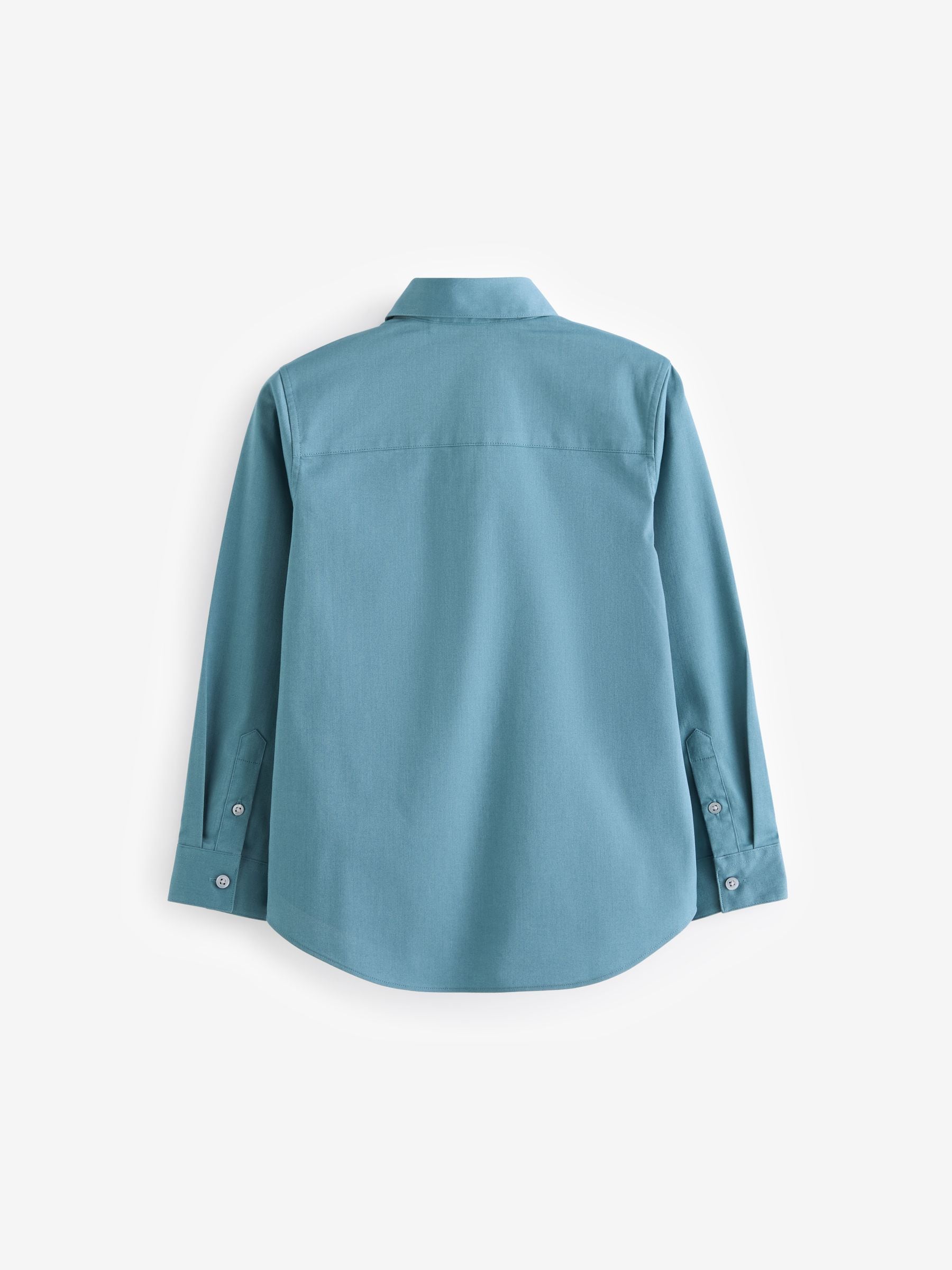 Dsiney Kidz - Teal Blue Long Sleeves Smart Trimmed Shirt (3-16yrs) image 2