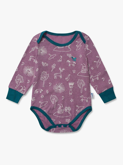 Dsiney Kidz - Muddy Puddles Purple Thermal Baselayer Babygrow image 1