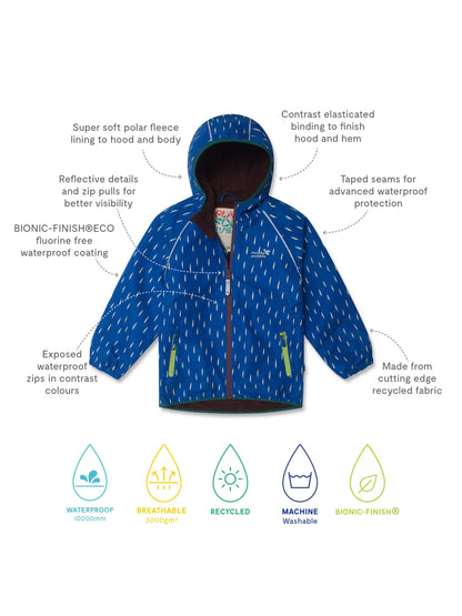 Dsiney Kidz - Muddy Puddles Blue Waterproof EcoSplash Jacket image 7