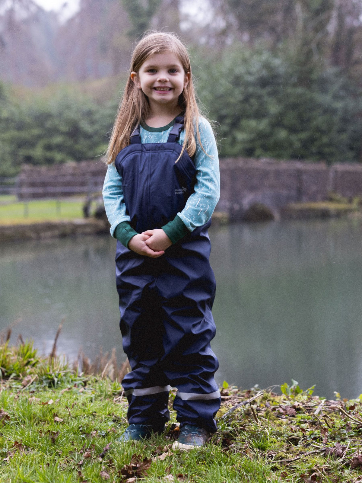 Dsiney Kidz - Muddy Puddles Blue Waterproof Insulated Puddleflex Dungarees image 1