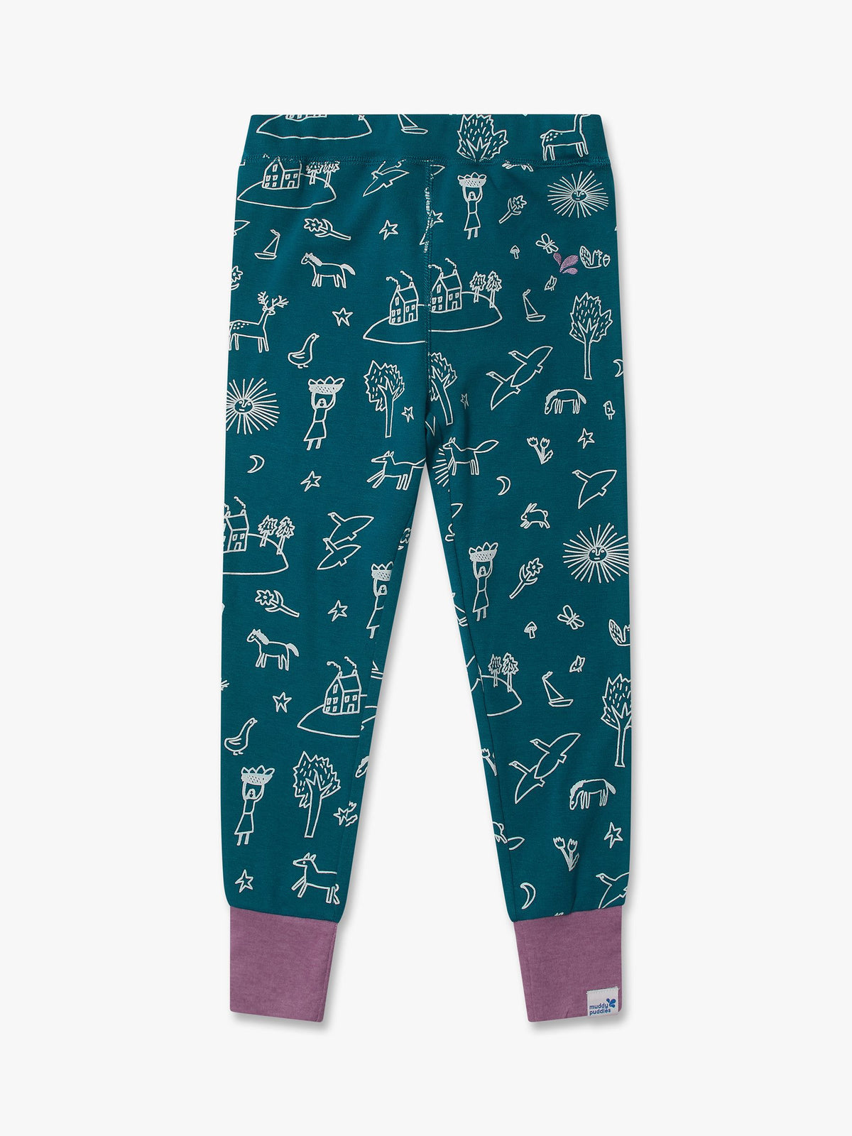 Dsiney Kidz - Muddy Puddles Green Thermal Baselayer Leggings image 3