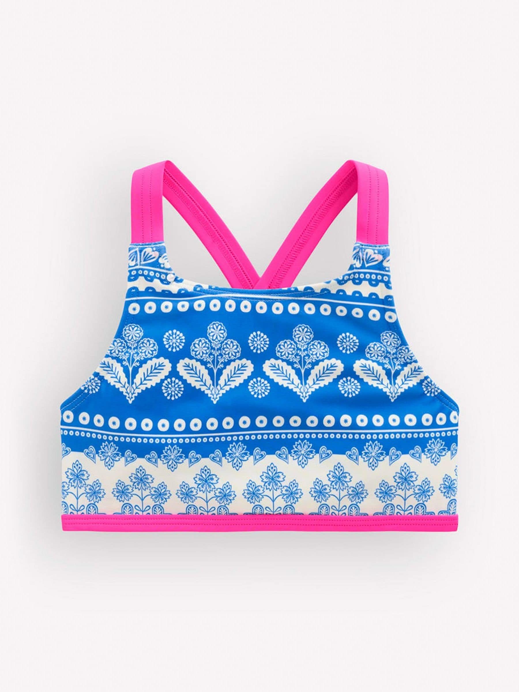 Boden Blue Cross-Back Bikini Top image 1