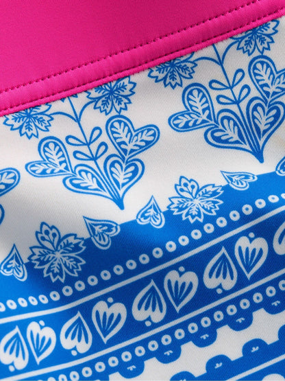 Boden Blue Patterned Swim Shorts image 3