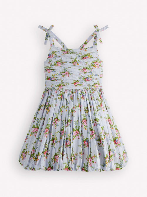 Boden Blue Ruched Bodice Bubble Dress image 1