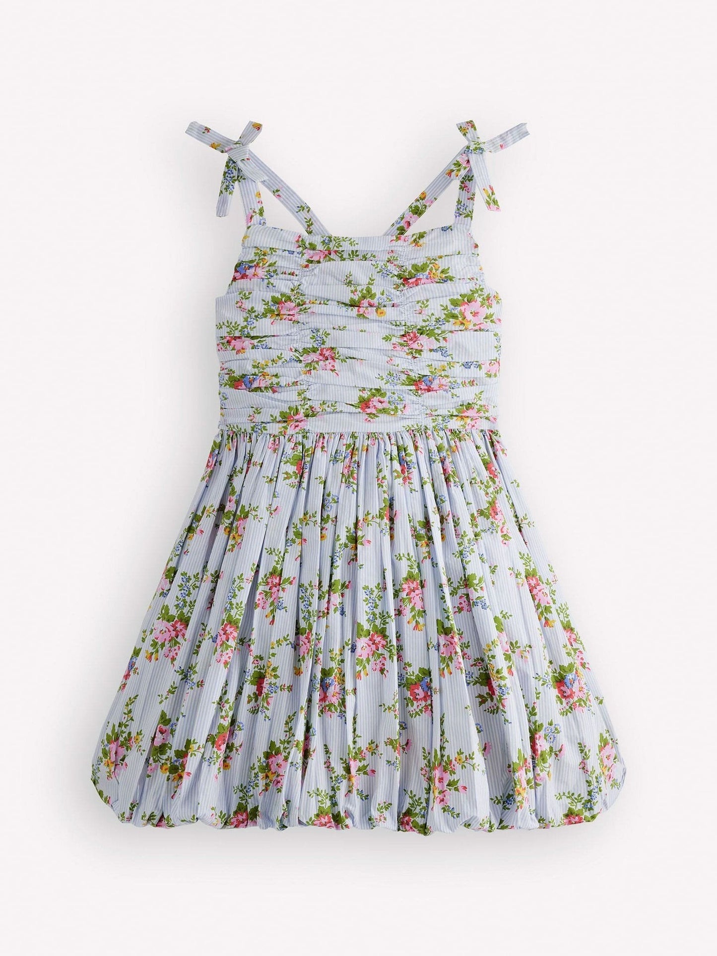 Boden Blue Ruched Bodice Bubble Dress image 1