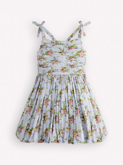 Boden Blue Ruched Bodice Bubble Dress image 1