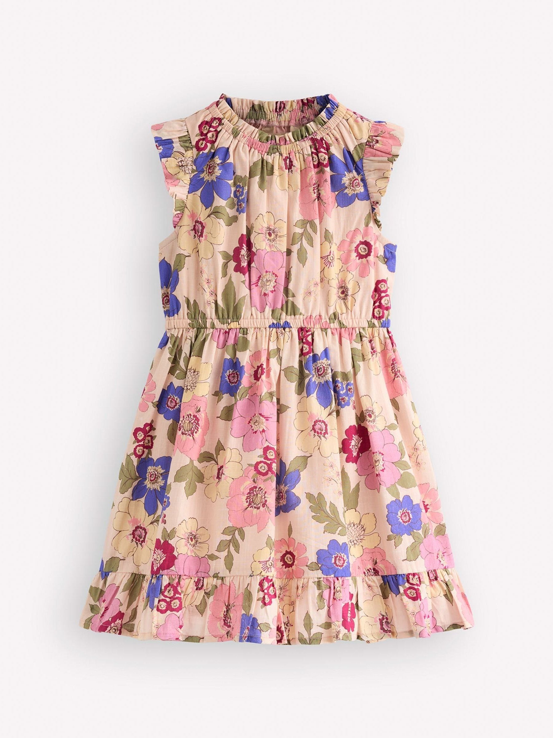 Boden Pink Gathered Woven Dress image 1
