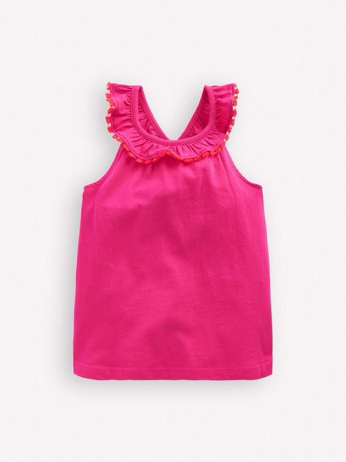 Dsiney Kidz - Boden Pink Ruffle Neck Trim Top image 1