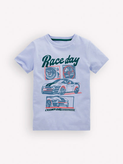 Boden Blue Short Sleeve Graphic T-Shirt image 1