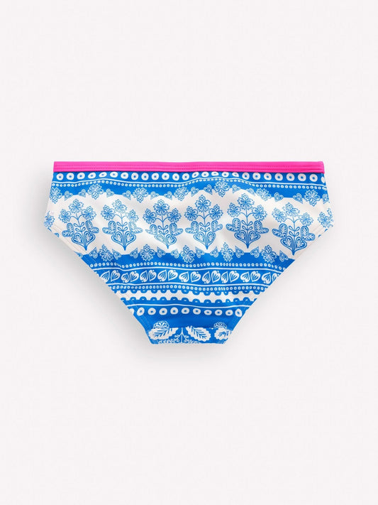 Boden Blue Patterned Bikini Bottoms image 1