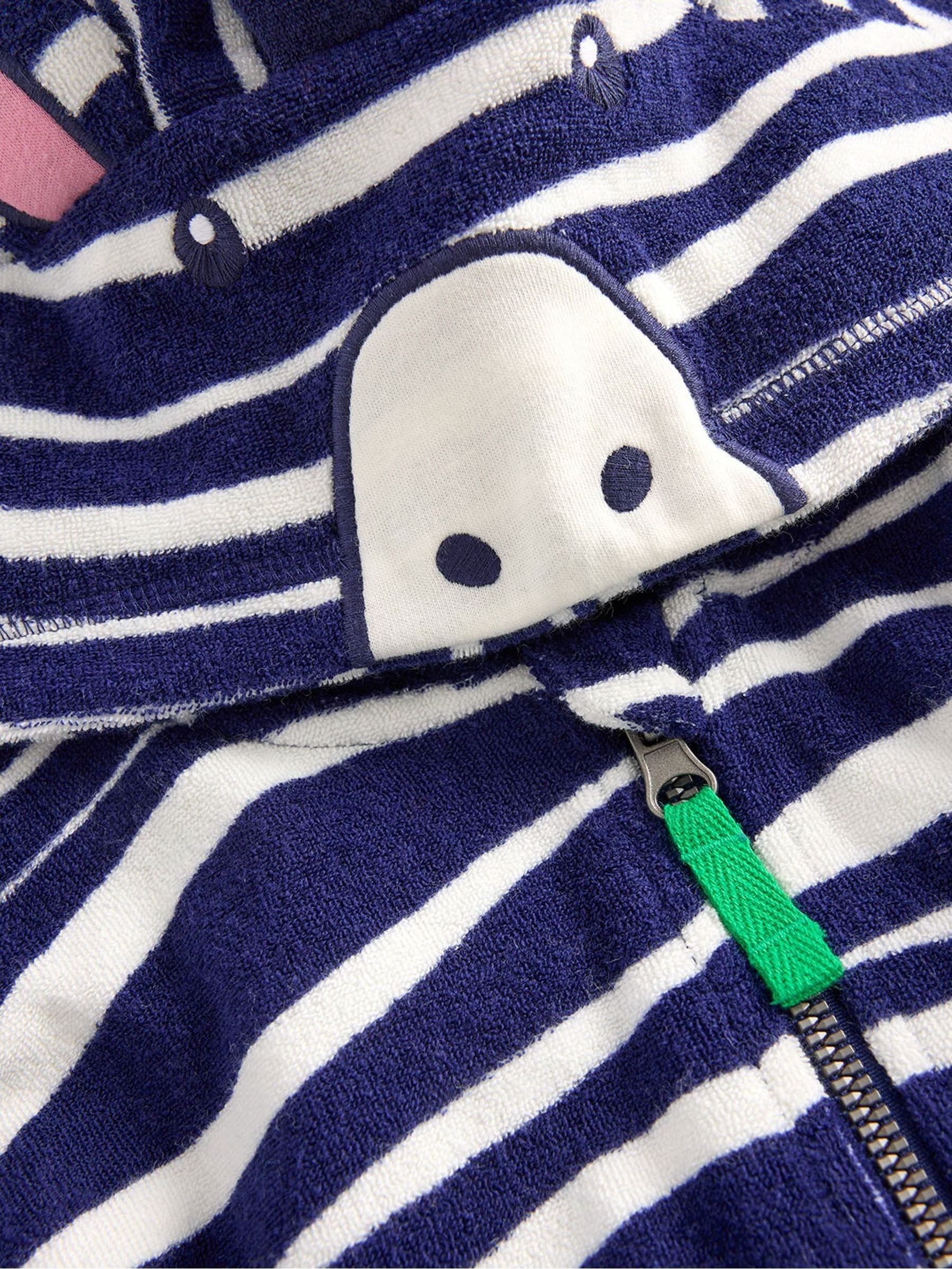 Boden Blue Fun Towelling Zip-up Throw On image 3