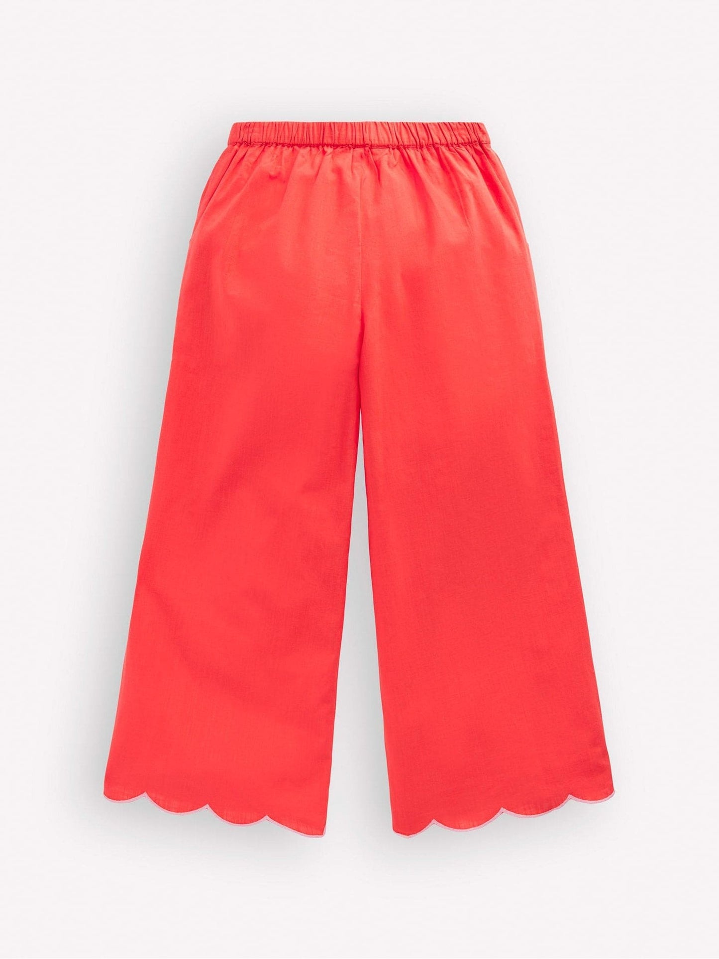 Boden Red Scallop Hem Trousers image 2