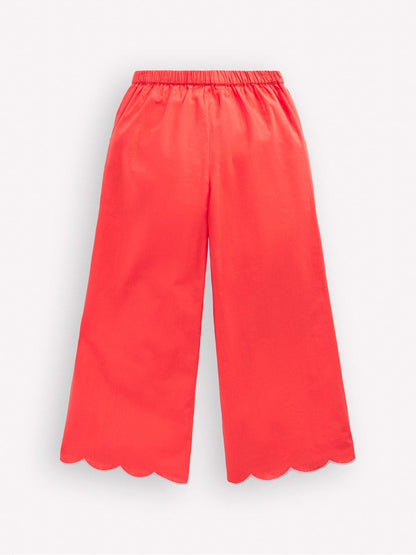 Boden Red Scallop Hem Trousers image 2