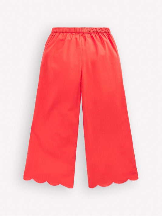 Boden Red Scallop Hem Trousers image 2