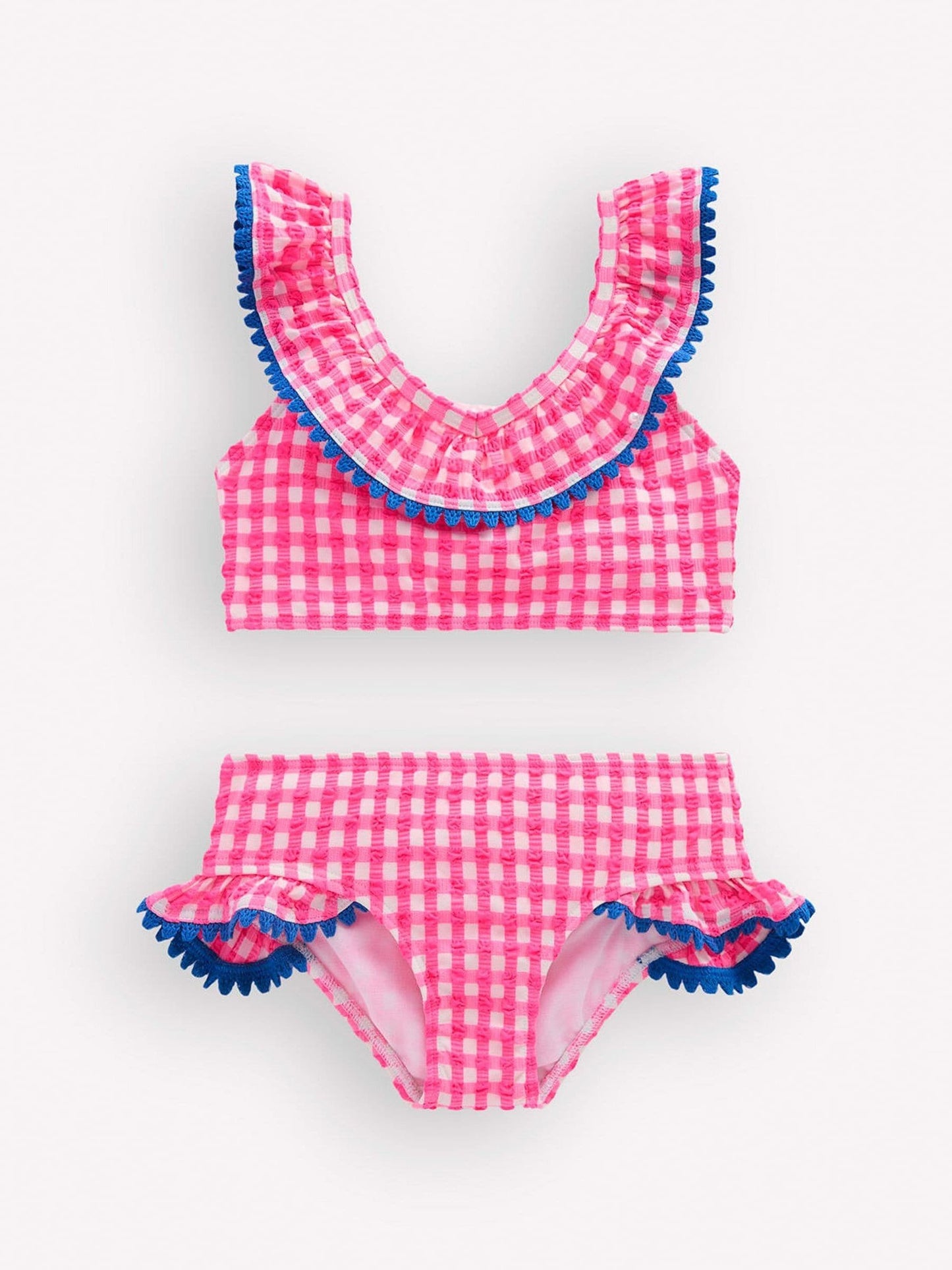 Boden Pink Frill V-Neck Bikini Set image 1