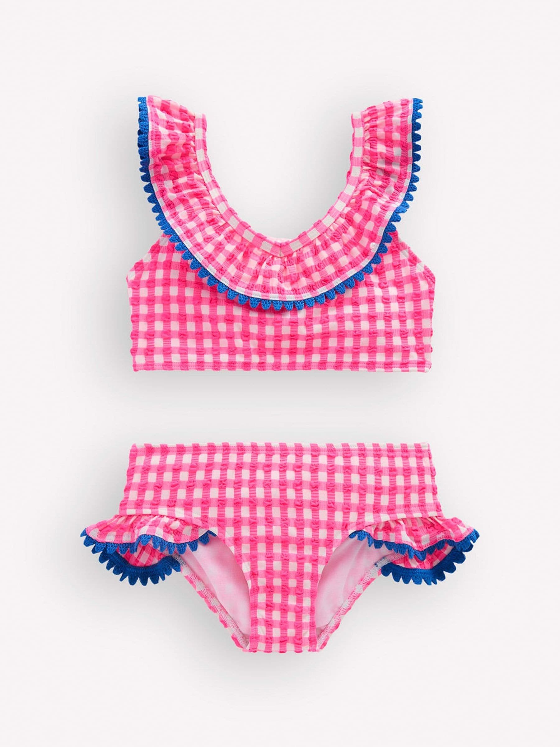 Boden Pink Frill V-Neck Bikini Set image 1