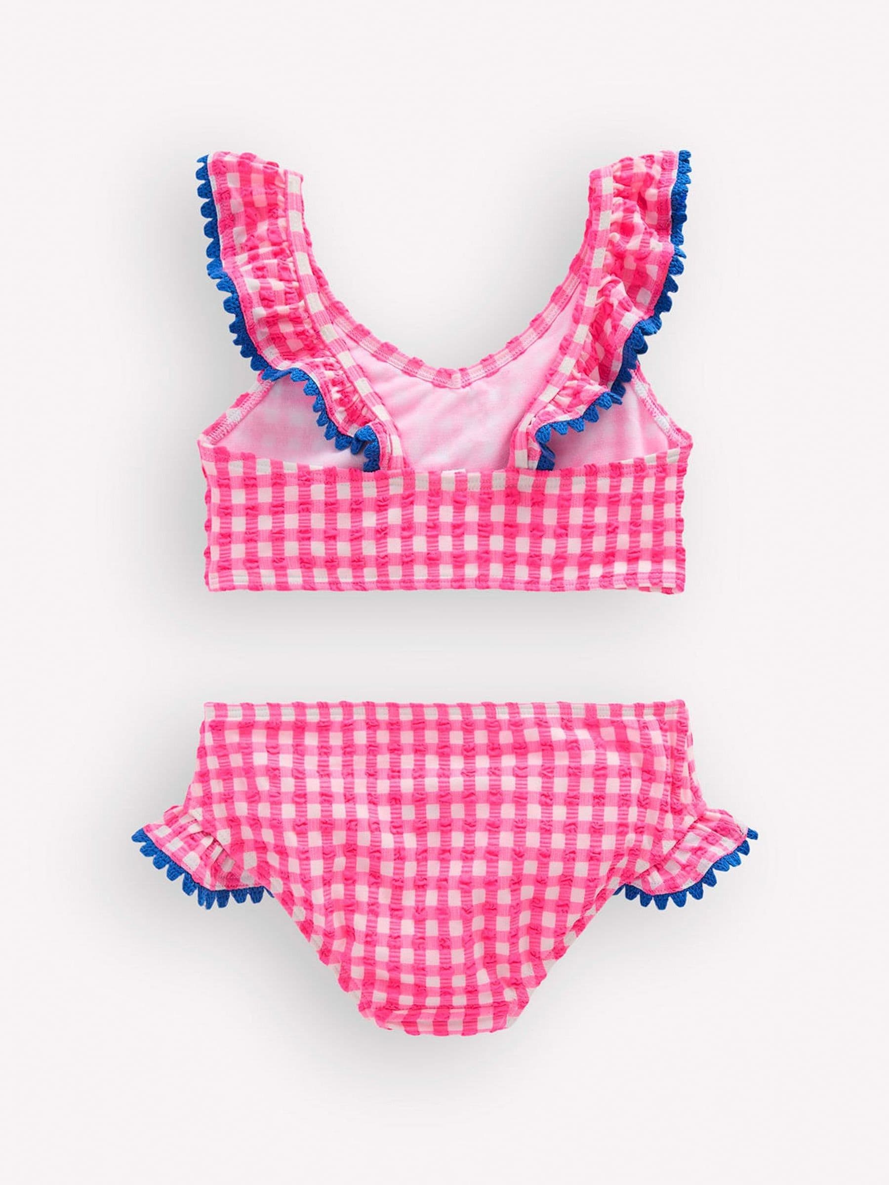 Boden Pink Frill V-Neck Bikini Set image 2