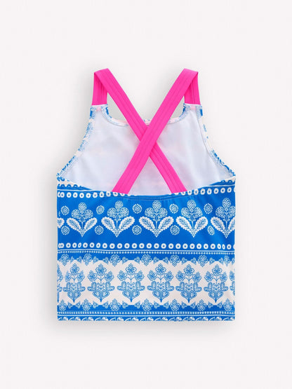 Boden Blue Cross-Back Tankini Top image 2