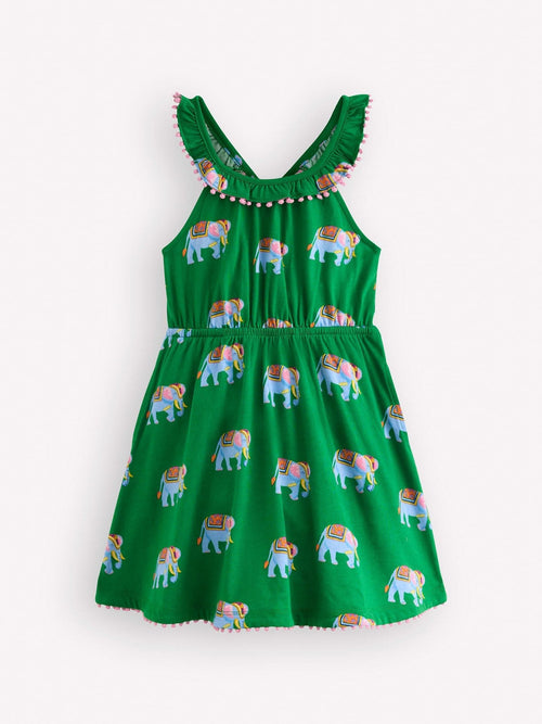 Dsiney Kidz - Boden Green Ruffle Neck Trim Dress image 1