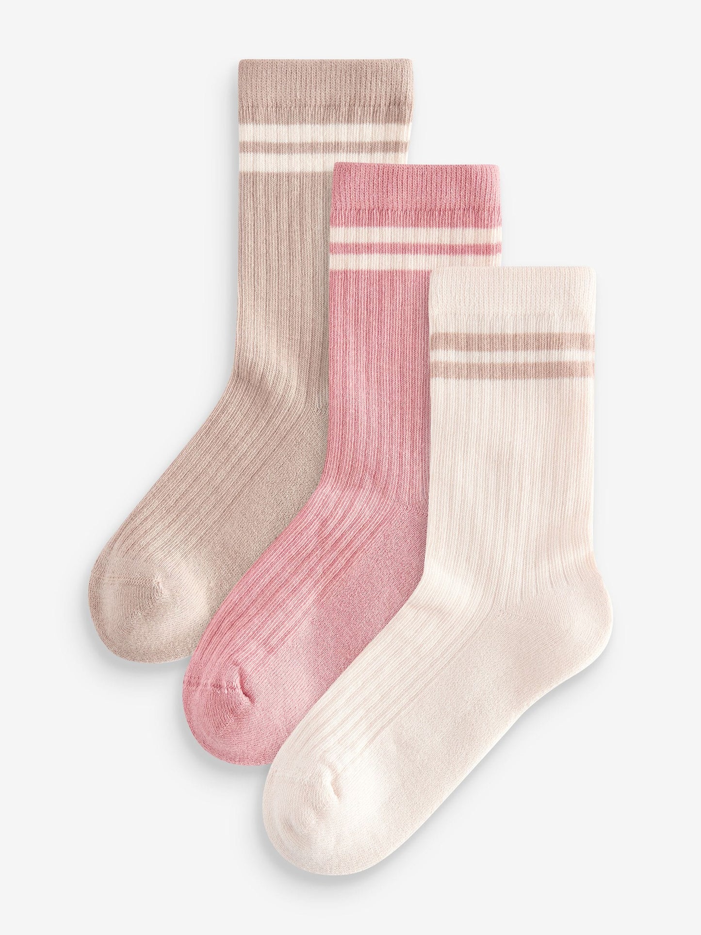 Neutral Cotton Rich Cushioned Sole Ankle Socks 3 Pack image 1