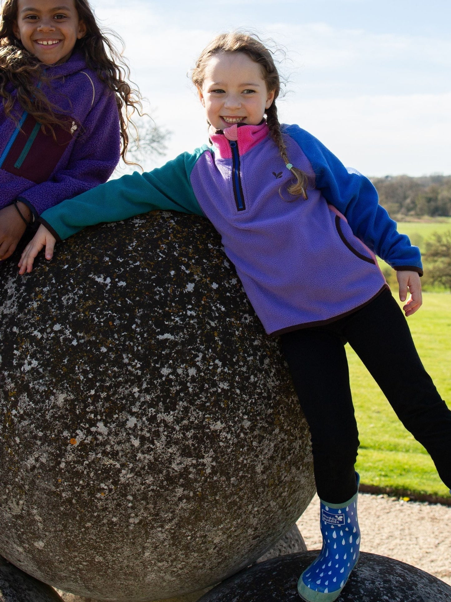 Dsiney Kidz - Muddy Puddles Purple Half Zip Polar Fleece image 1
