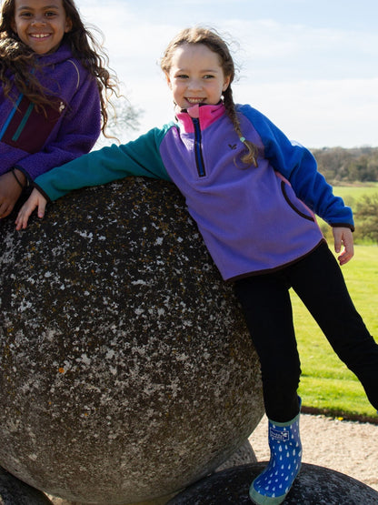 Dsiney Kidz - Muddy Puddles Purple Half Zip Polar Fleece image 1