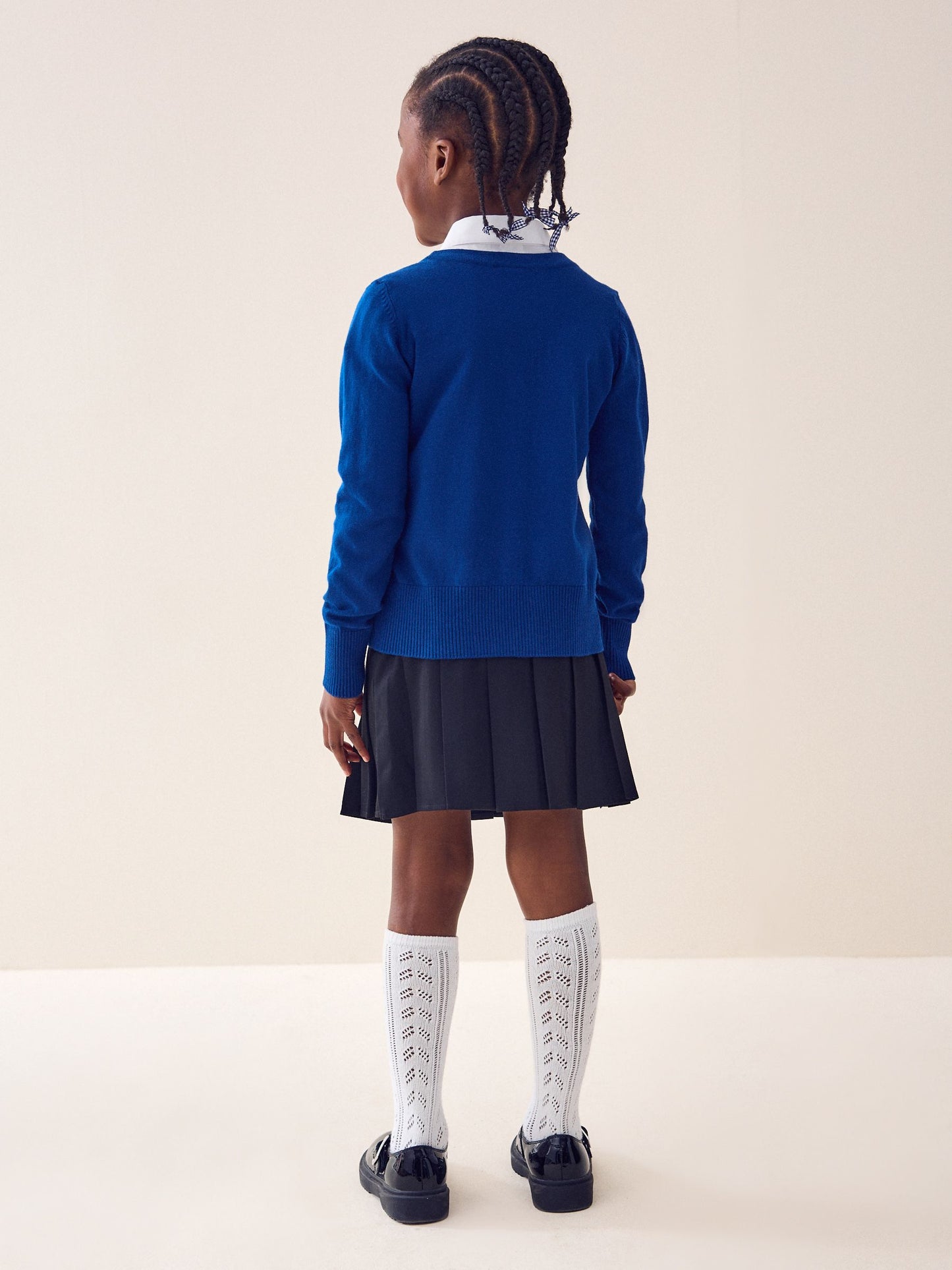 Dsiney Kidz - Blue Cotton Rich School V-Neck Cardigan (3-16yrs) image 5