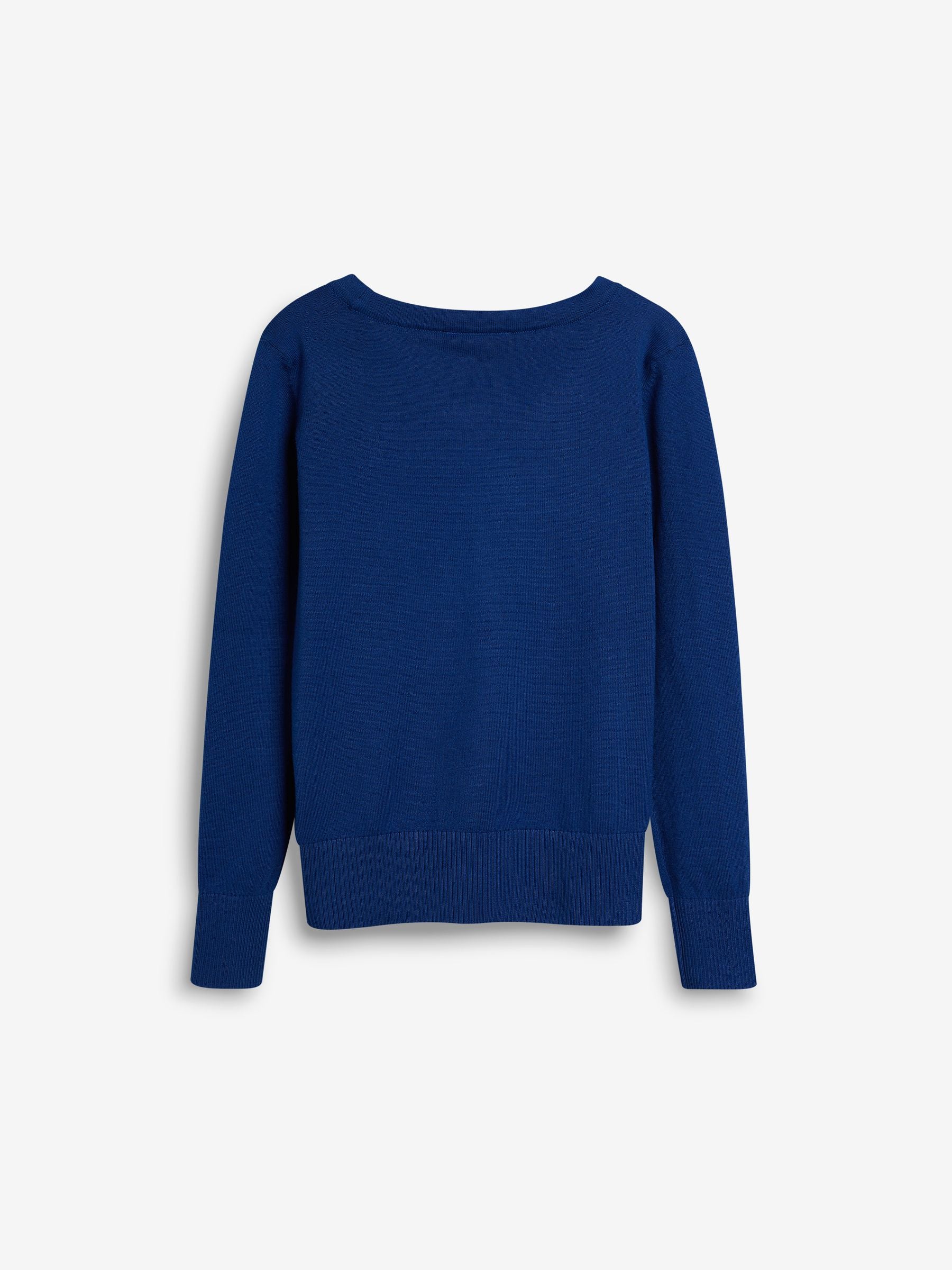 Dsiney Kidz - Blue Cotton Rich School V-Neck Cardigan (3-16yrs) image 7