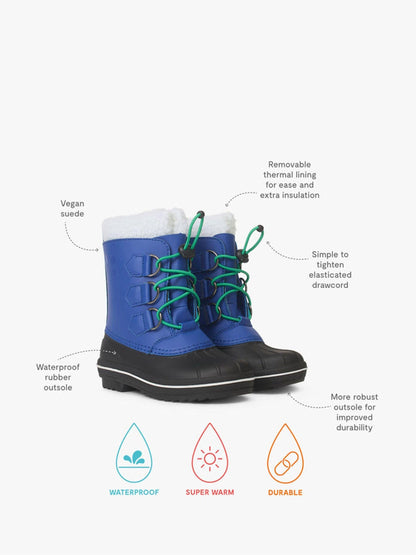 Muddy Puddles Blue Snowboots Lined Fleece - image 2