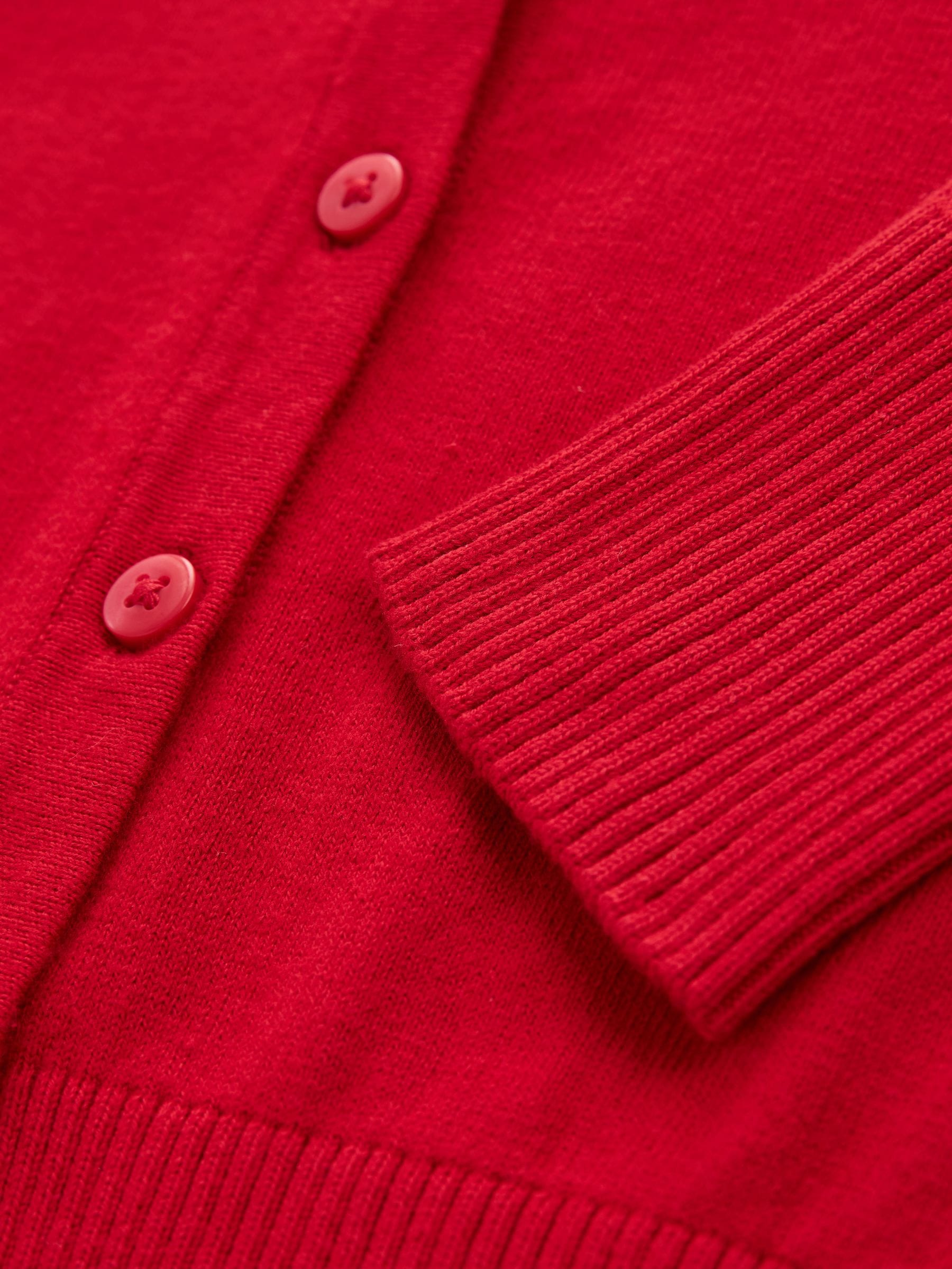 Dsiney Kidz - Red Cotton Rich School V-Neck Cardigan (3-16yrs) image 9