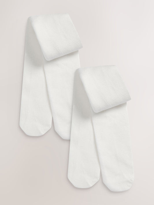 Ecru Baby Tights 2 Pack (0mths-2yrs) image 1