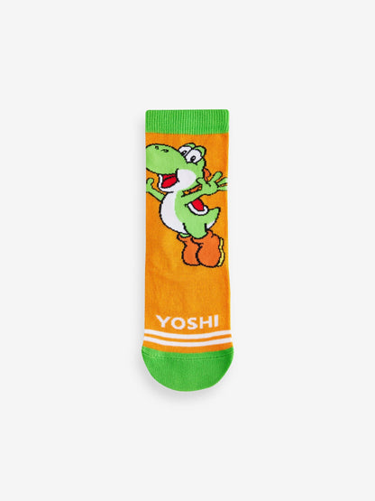 Dsiney Kidz - Super Mario Character Cotton Rich Socks 5 Pack image 3