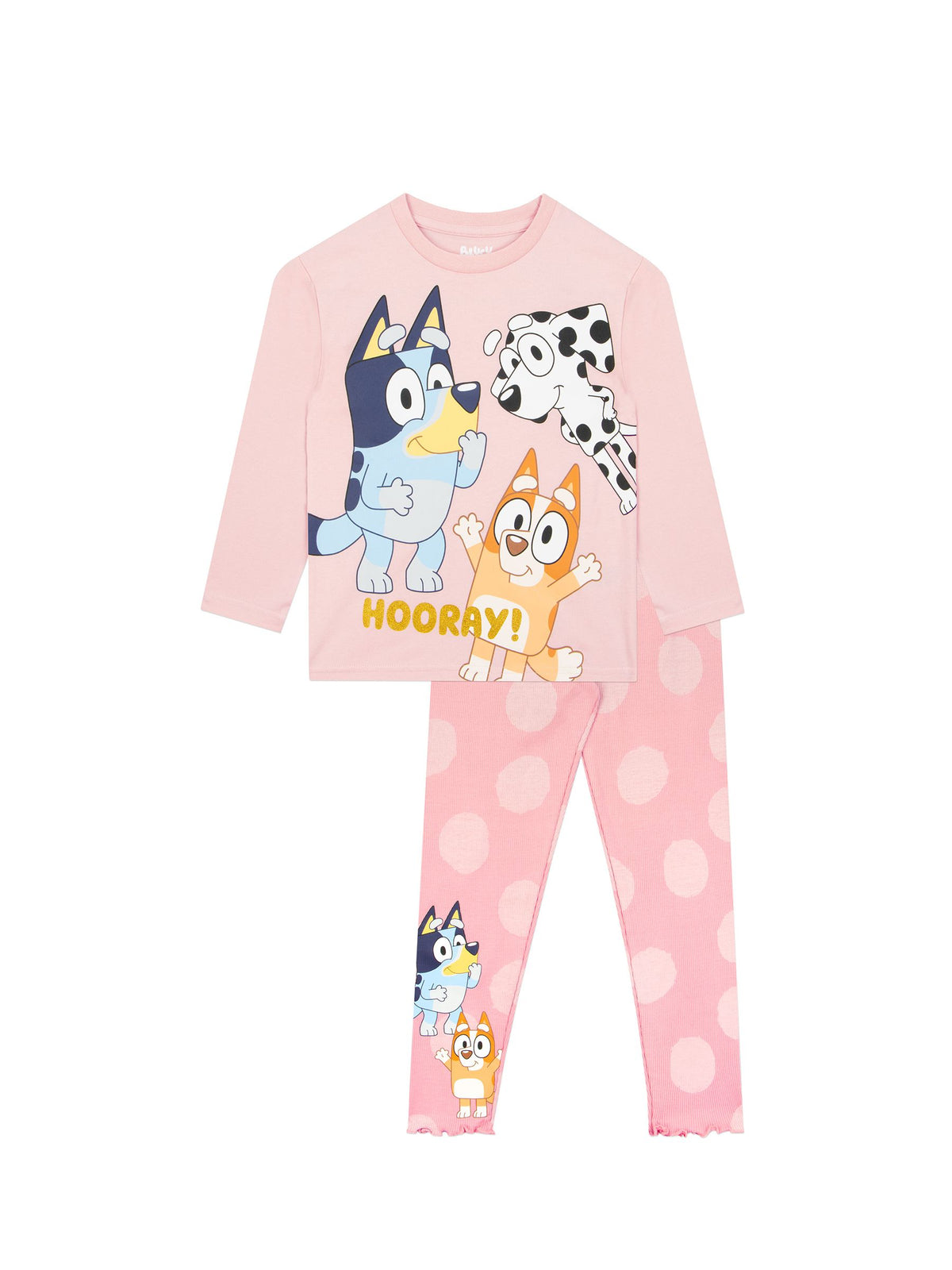 Character Pink Bluey Long Sleeve Top and Leggings Set - image 1