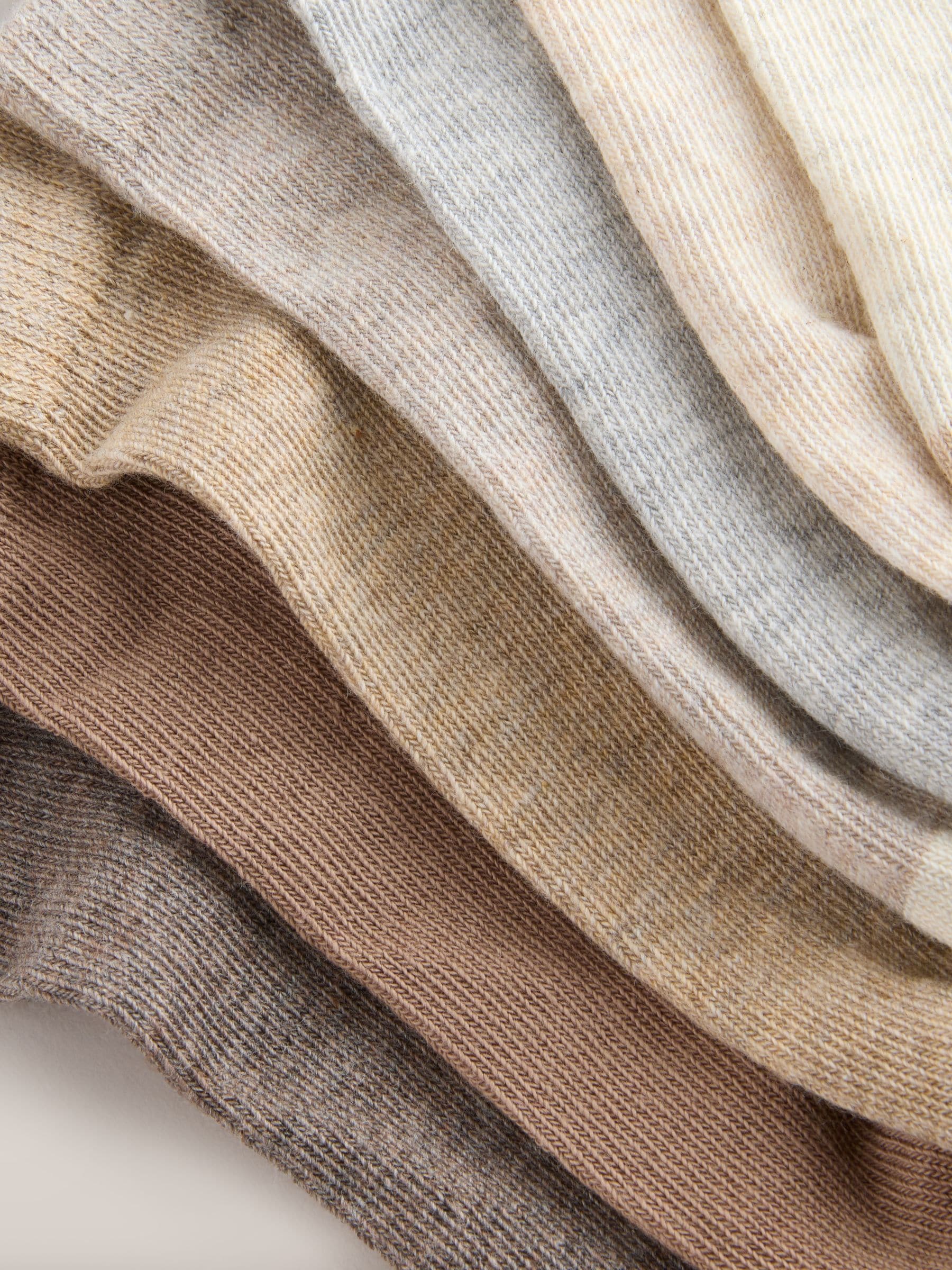 Neutral Cotton Rich Trainer Socks 7 Pack image 3