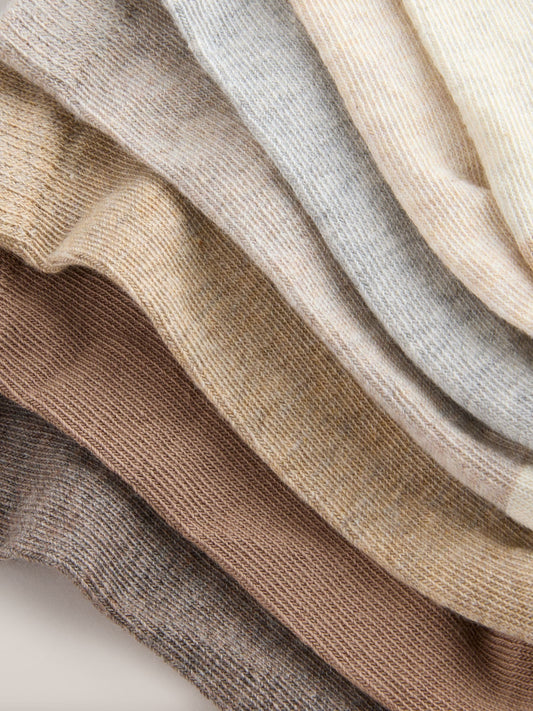 Neutral Cotton Rich Trainer Socks 7 Pack image 3