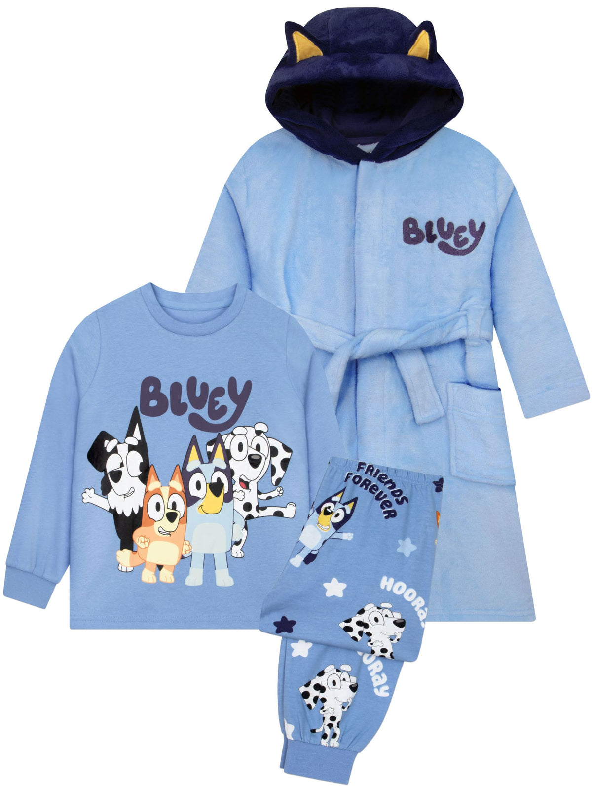 Character Blue Bluey & Bingo Pyjamas Dressing Gown Set - image 1