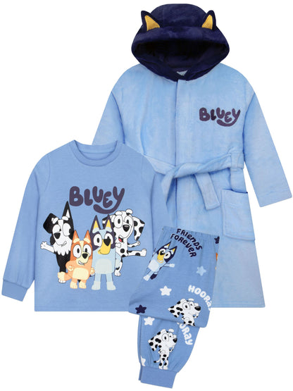 Character Blue Bluey & Bingo Pyjamas Dressing Gown Set - image 1