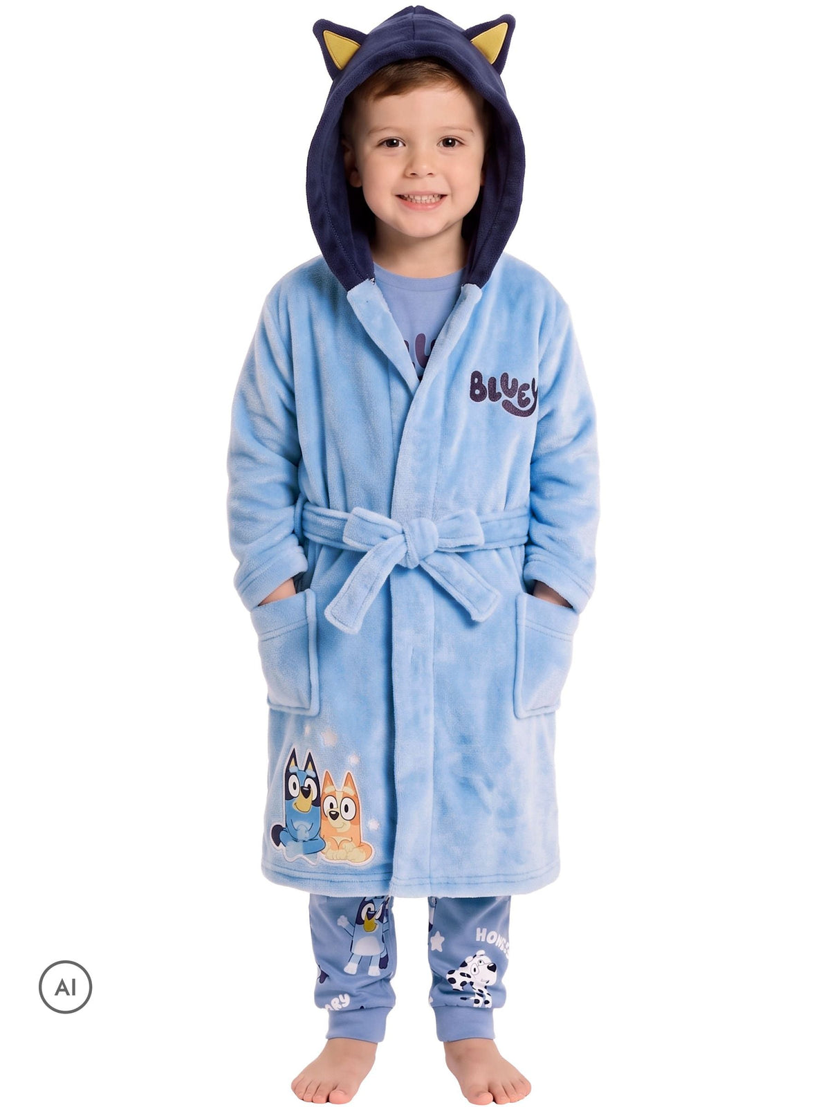 Character Blue Bluey & Bingo Pyjamas Dressing Gown Set - image 7