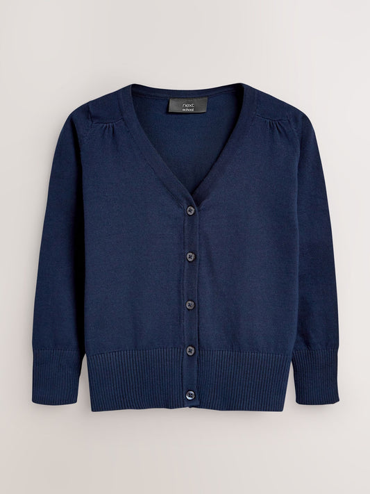 Dsiney Kidz - Navy Blue Cotton Rich School V-Neck Cardigan (3-16yrs) image 1