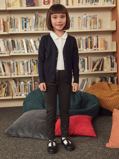 Dsiney Kidz - Navy Blue Cotton Rich School V-Neck Cardigan (3-16yrs) image 3