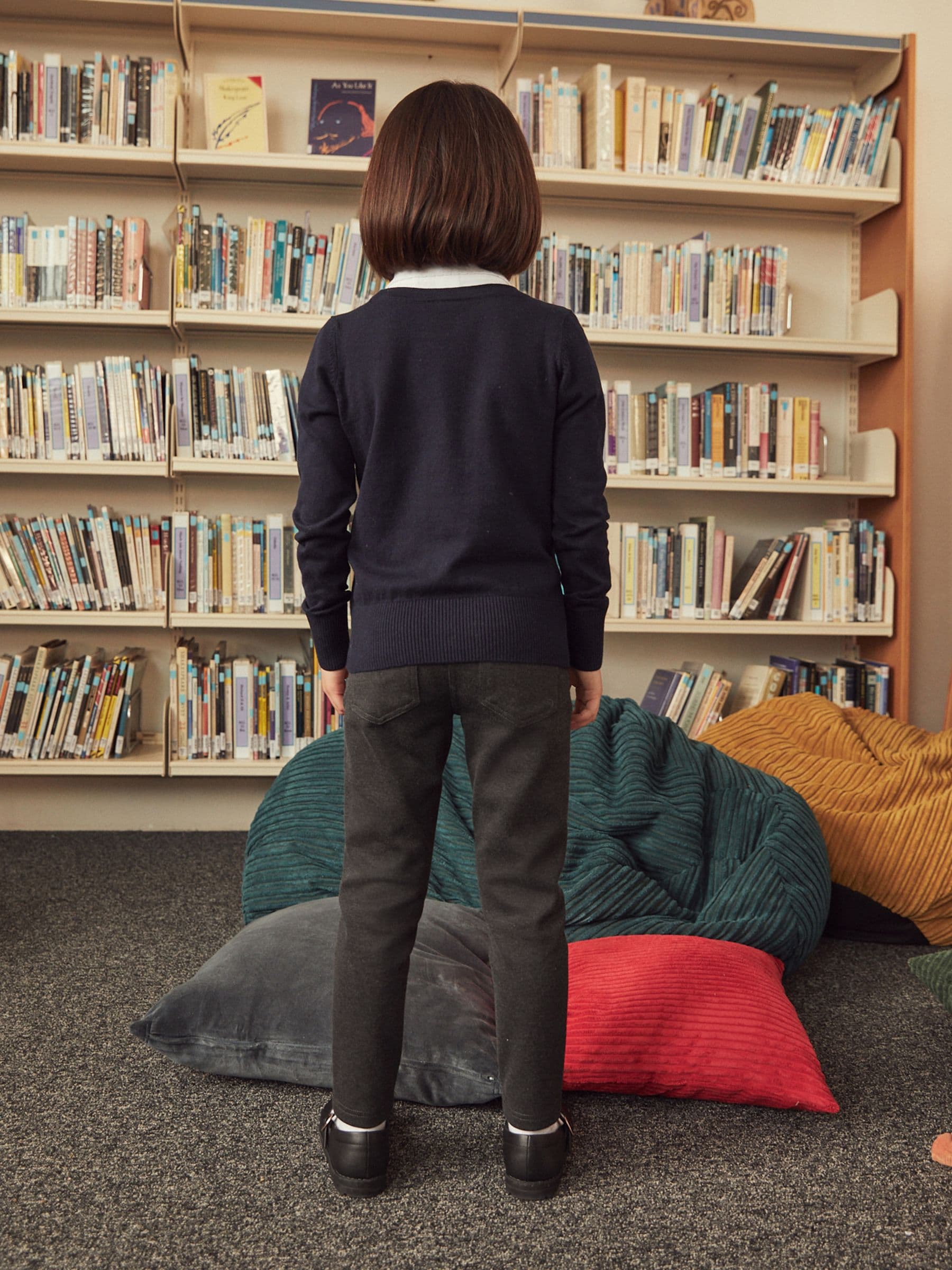 Dsiney Kidz - Navy Blue Cotton Rich School V-Neck Cardigan (3-16yrs) image 5