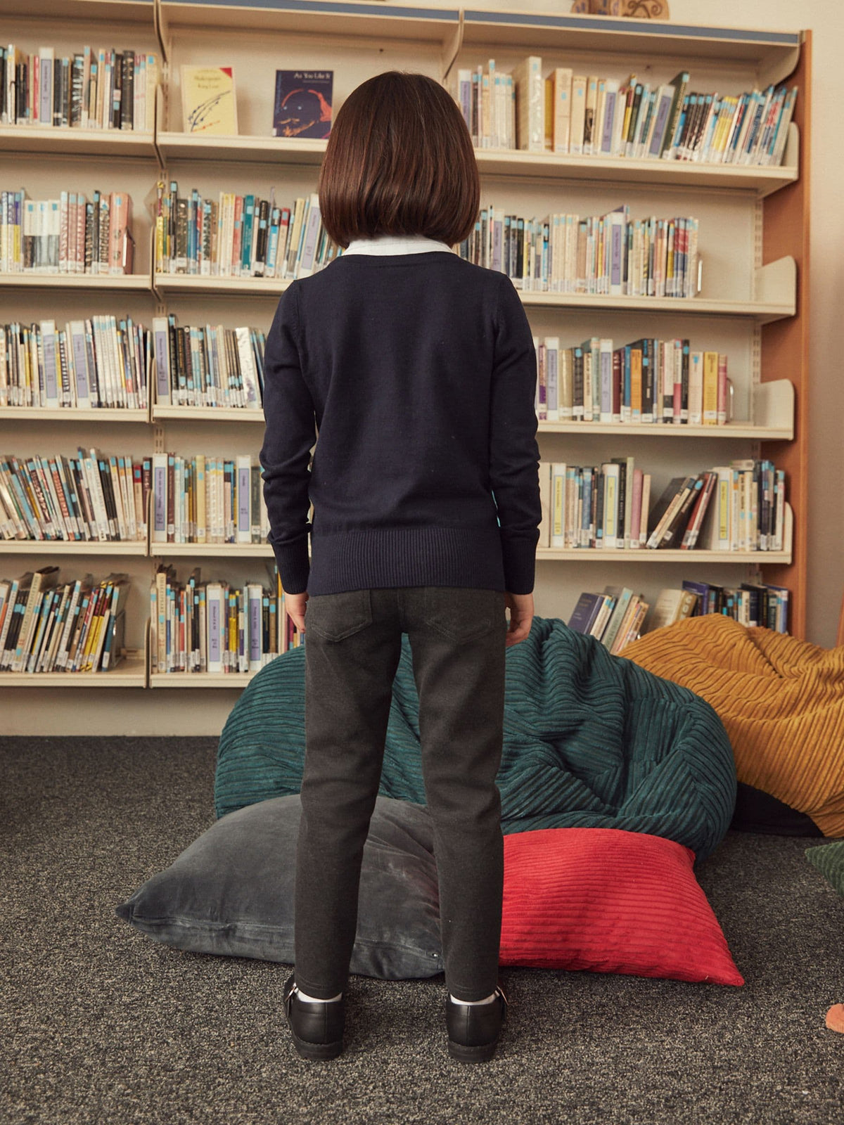 Dsiney Kidz - Navy Blue Cotton Rich School V-Neck Cardigan (3-16yrs) image 5