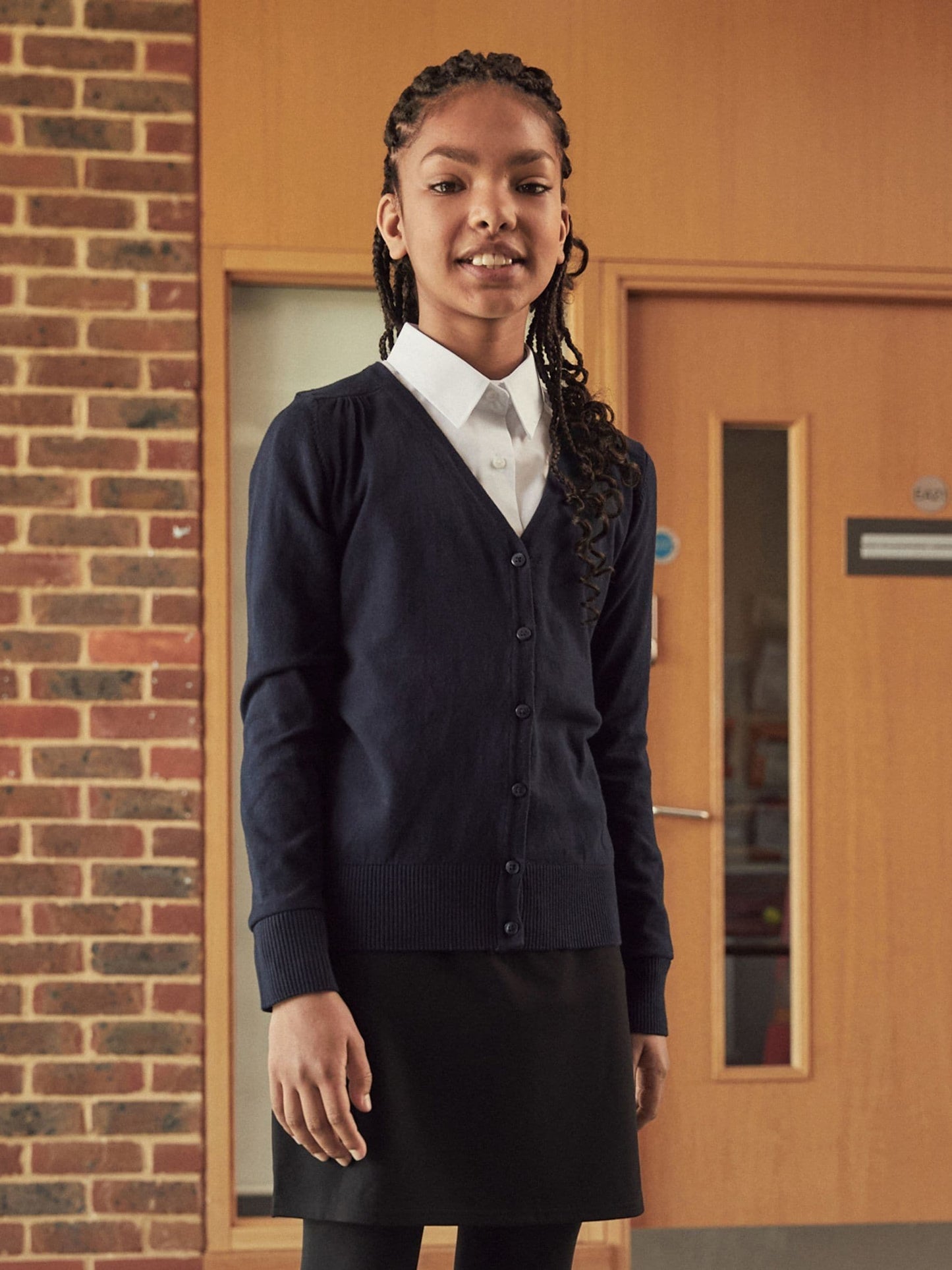 Dsiney Kidz - Navy Blue Cotton Rich School V-Neck Cardigan (3-16yrs) image 6