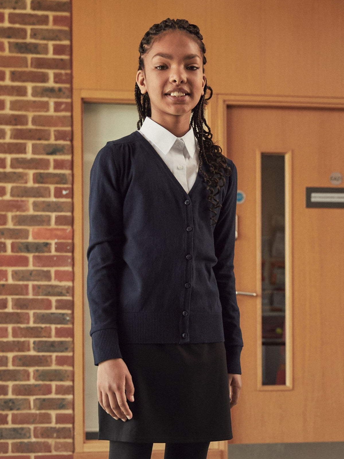 Dsiney Kidz - Navy Blue Cotton Rich School V-Neck Cardigan (3-16yrs) image 6