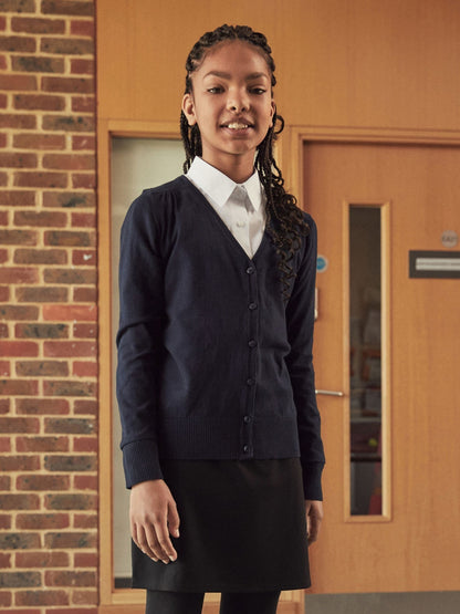 Dsiney Kidz - Navy Blue Cotton Rich School V-Neck Cardigan (3-16yrs) image 6